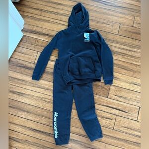 Abercrombie & Fitch Kids Black Hoodie and Joggers Set